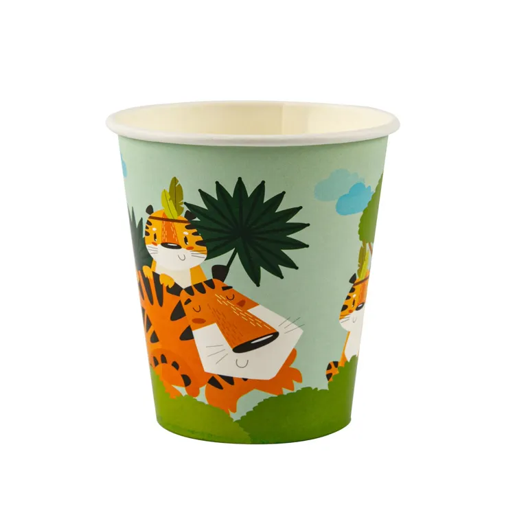 Welke materialen worden gebruikt voor het afdrukken van papieren beker?